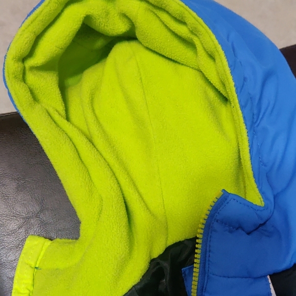 Kids Blue and Black Puffer Jacket - Picture 9 of 9